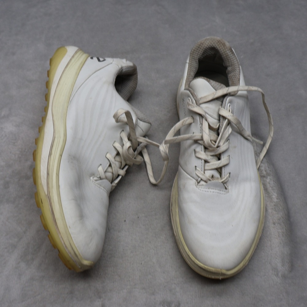 ECCO Womens 8-8.5 Golf LT1 Golf Shoes White Waterproof Leather Light‎ Cushioned